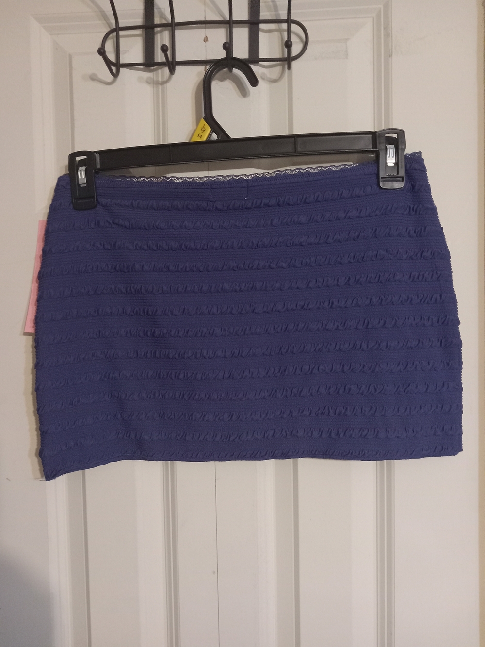 Source Unknown Purple Ruffle-Texture Mini Skirt - Picture 3 of 3